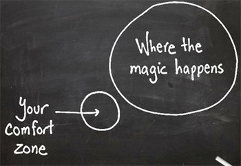 The magic happens outside of your comfortzone (afbeelding)